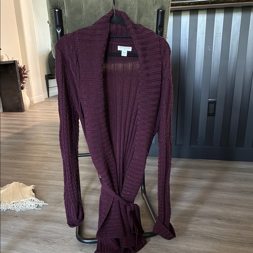 Cotton On Deep Burgundy Cardigan